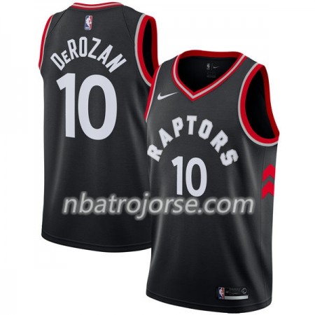 Män Toronto Raptors Tröja DeMar DeRozan 10 Nike 2017-18 Svart Swingman Män Toronto Raptors Tröja DeMar DeRozan 10 Nike 2017-18 Svart Swingman